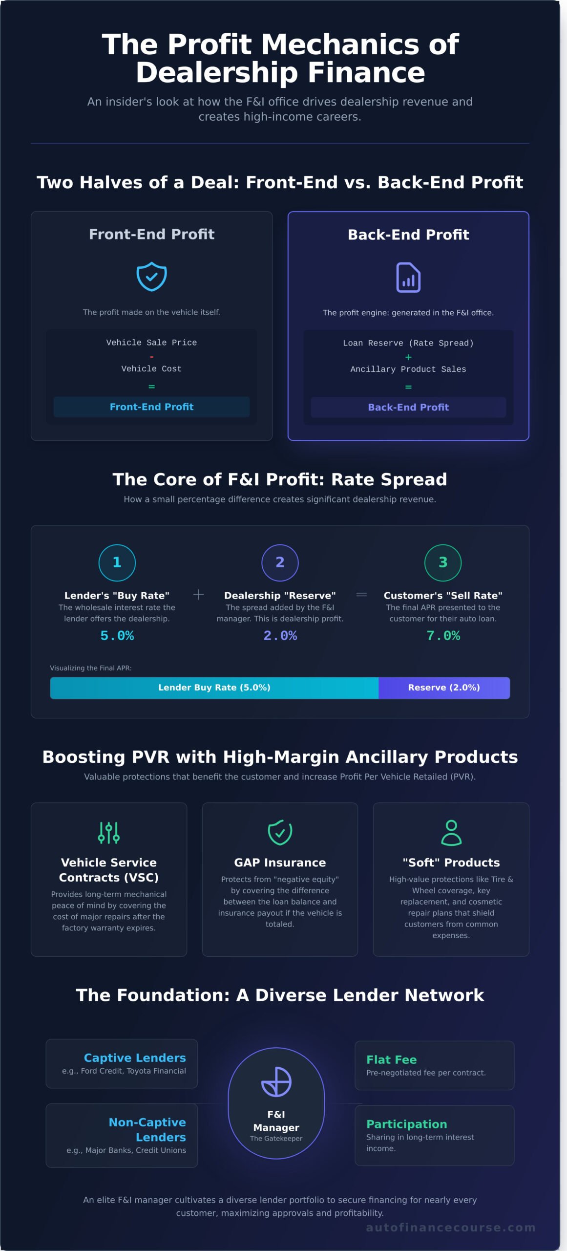 Dealership Finance: The Insider’s Guide to F&I Operations and Careers - Infographic