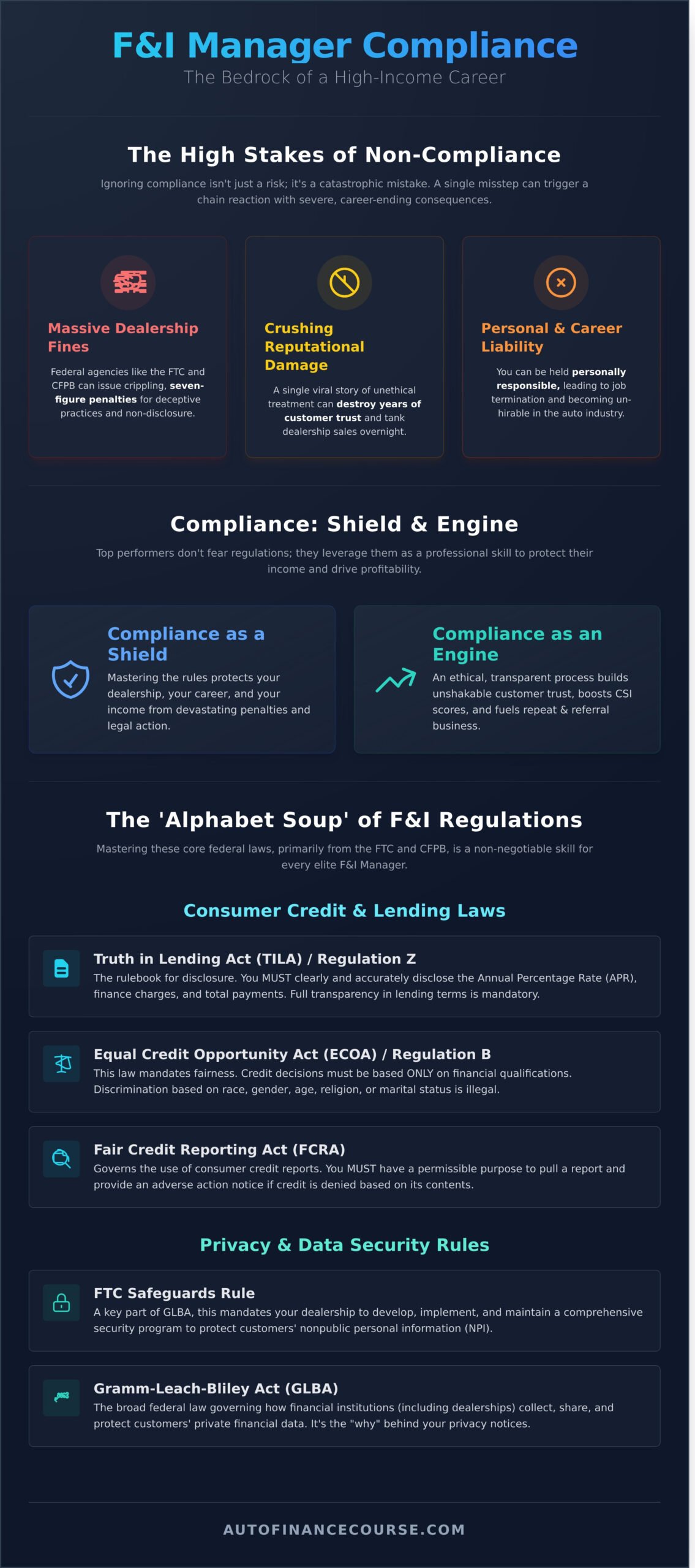 The F&I Manager’s Guide to Legal Compliance: Stay Protected & Profitable - Infographic