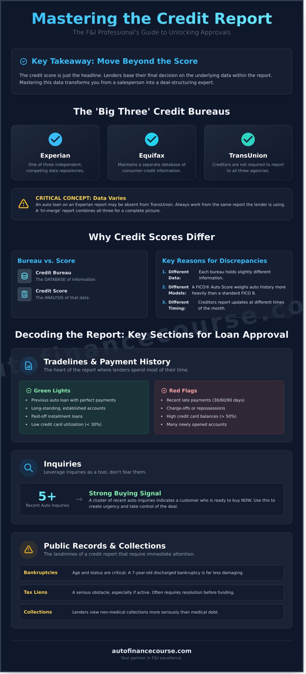 Understanding Credit Bureau Reporting: A Guide for F&I Professionals - Infographic