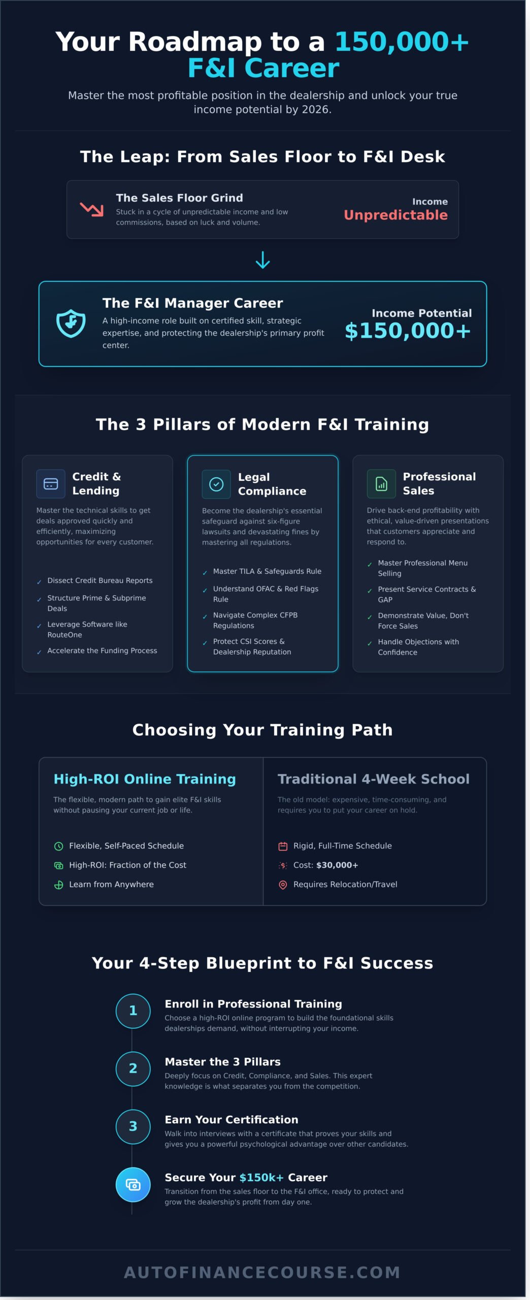 Car Dealership Finance Manager Training: Master the High-Income F&I Desk in 2026 - Infographic