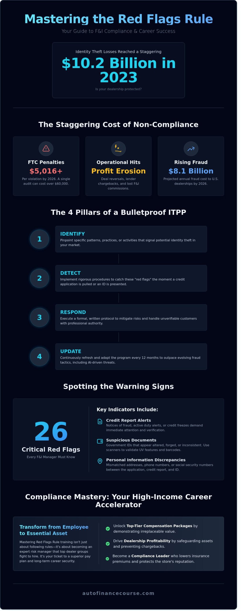 Red Flags Rule Training for F&I Managers: Mastering Compliance in 2026 - Infographic